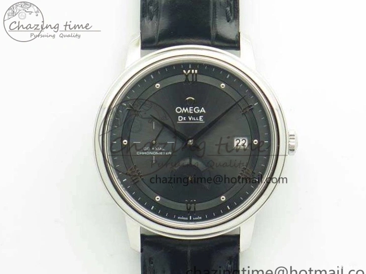 0730 De Ville Prestige Real Power Reserve SS TW 1:1 Best Edition Gray Dial On Leather Strap A SportInspired 8090